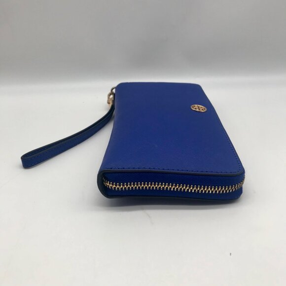 Tory Burch Royal Blue Robinson Continental Wallet - Picture 3 of 10
